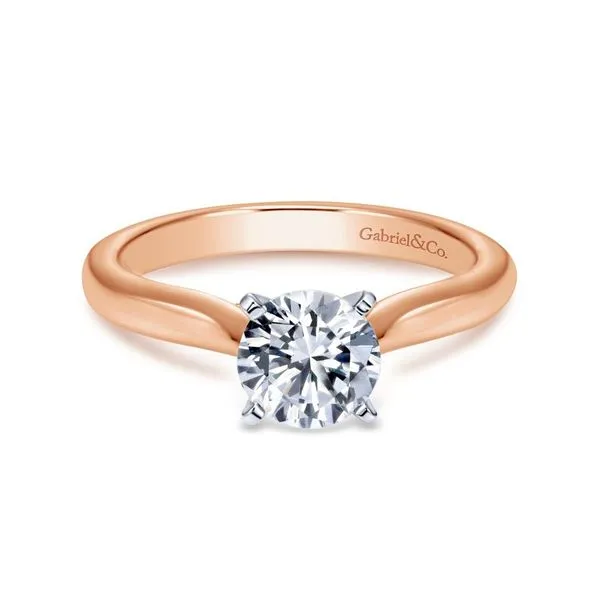 14K White and Rose Gold Round Diamond Engagement Ring Koerbers Fine Jewelry Inc New Albany, IN