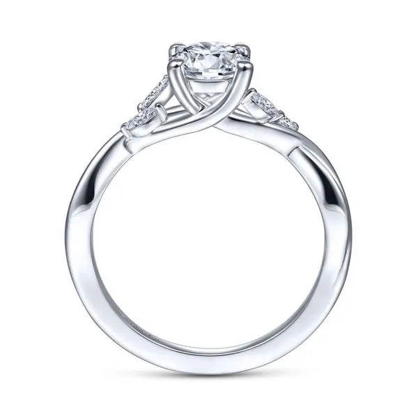 14K White Gold Round Twisted Diamond Engagement Ring Image 2 Koerbers Fine Jewelry Inc New Albany, IN