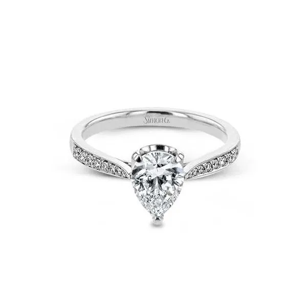 18K White Gold Pear Diamond Engagement Ring 00114004558 Koerbers