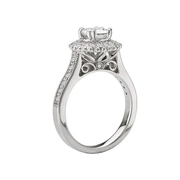 18K White Gold Semi Mount Halo Diamond Ring Image 2 Koerbers Fine Jewelry Inc New Albany, IN