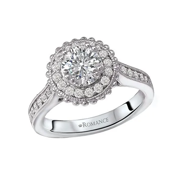 18K White Gold Semi Mount Halo Diamond Ring Koerbers Fine Jewelry Inc New Albany, IN