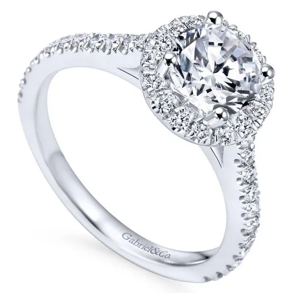 Estate 14K White Gold Round Halo Diamond Ring Image 3 Koerbers Fine Jewelry Inc New Albany, IN