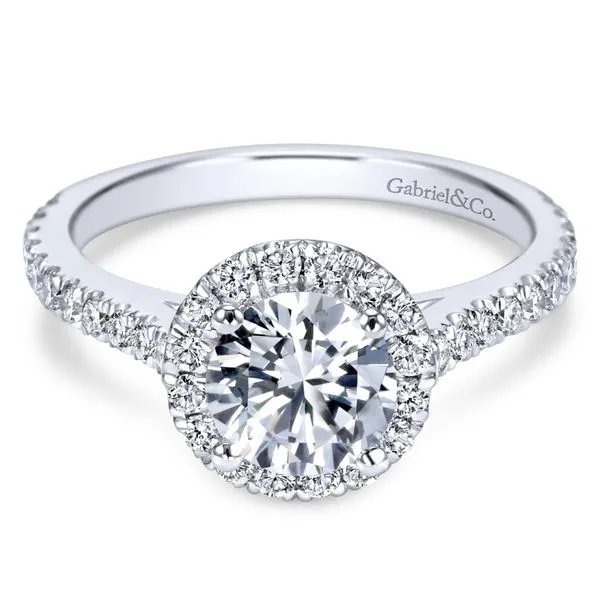 Estate 14K White Gold Round Halo Diamond Ring Koerbers Fine Jewelry Inc New Albany, IN