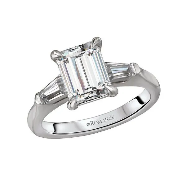 14K White Gold Emerald Three Stone Engagement Ring Koerbers Fine Jewelry Inc New Albany, IN