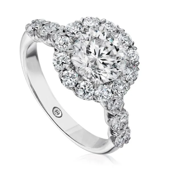 18K White Gold Shared Prong Round Diamond Halo Ring Koerbers Fine Jewelry Inc New Albany, IN