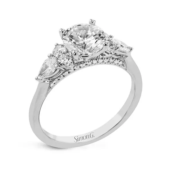 18K White Gold Side Stone Diamond Engagement Ring Koerbers Fine Jewelry Inc New Albany, IN