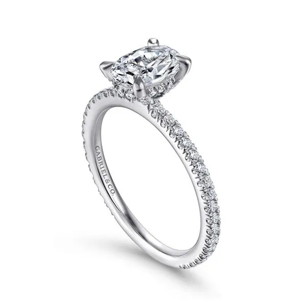 14K White Gold Oval Diamond Engagement Ring Image 3 Koerbers Fine Jewelry Inc New Albany, IN