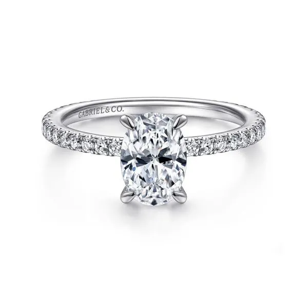 14K White Gold Oval Diamond Engagement Ring Koerbers Fine Jewelry Inc New Albany, IN