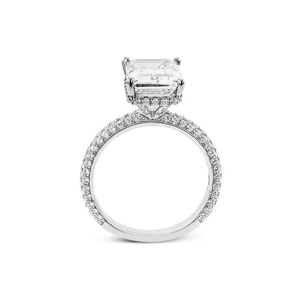 18K White Gold Emerald Diamond Engagement Ring Image 2 Koerbers Fine Jewelry Inc New Albany, IN