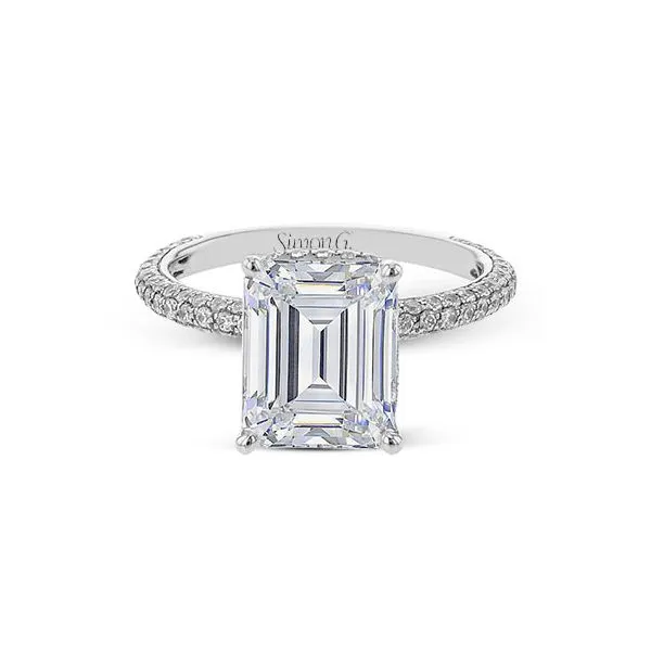 18K White Gold Emerald Diamond Engagement Ring Image 3 Koerbers Fine Jewelry Inc New Albany, IN