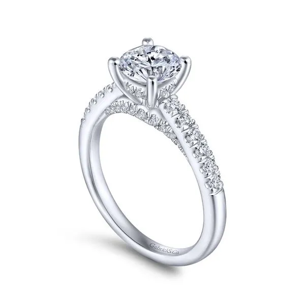 14K White Gold Round Diamond Engagement Ring Image 3 Koerbers Fine Jewelry Inc New Albany, IN