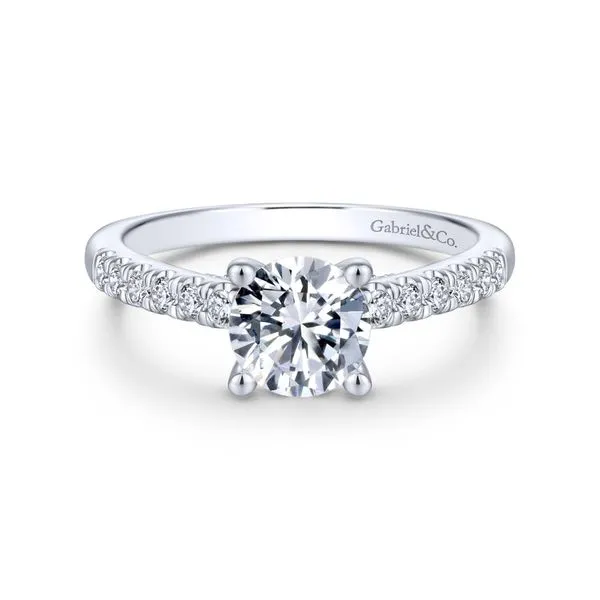 14K White Gold Round Diamond Engagement Ring Koerbers Fine Jewelry Inc New Albany, IN