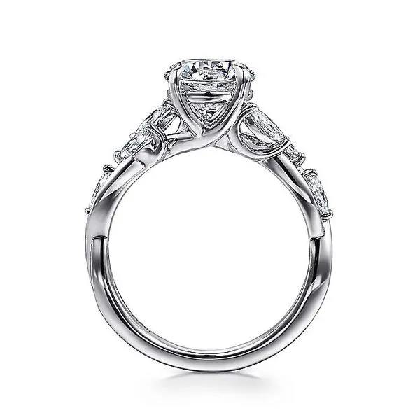 14K White Gold Split Shank Round Diamond Engagement Ring Image 2 Koerbers Fine Jewelry Inc New Albany, IN