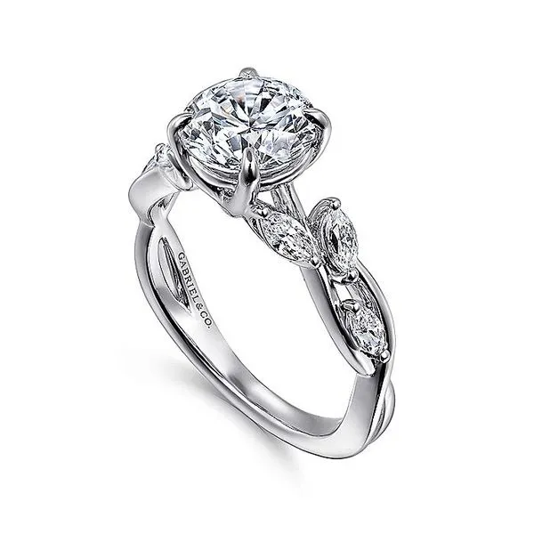 14K White Gold Split Shank Round Diamond Engagement Ring Image 3 Koerbers Fine Jewelry Inc New Albany, IN