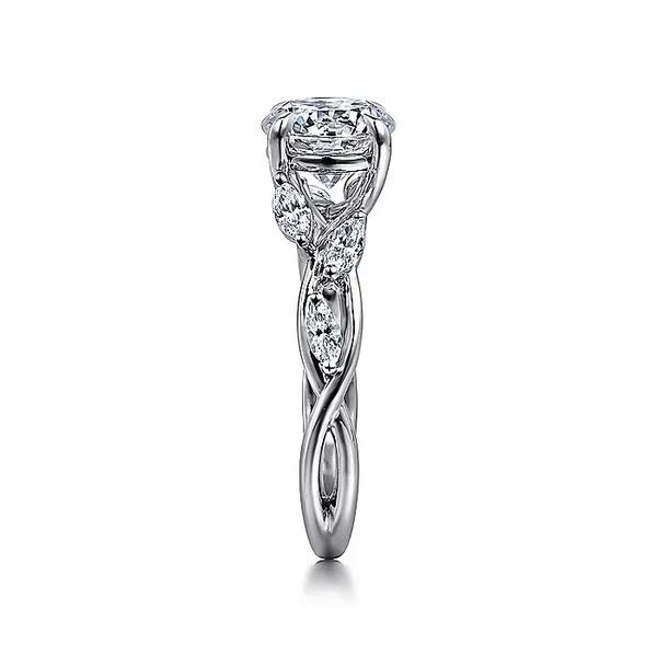 14K White Gold Split Shank Round Diamond Engagement Ring Image 4 Koerbers Fine Jewelry Inc New Albany, IN