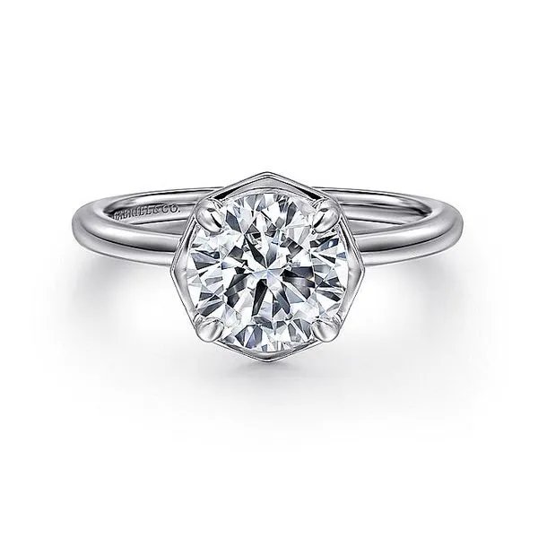 14K White Gold Round Diamond Engagement Ring Koerbers Fine Jewelry Inc New Albany, IN