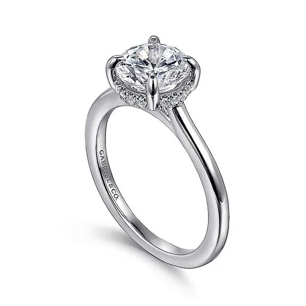 14K White Gold Round Hidden Halo Diamond Engagement Ring Image 3 Koerbers Fine Jewelry Inc New Albany, IN