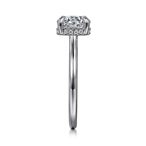 14K White Gold Round Hidden Halo Diamond Engagement Ring Image 4 Koerbers Fine Jewelry Inc New Albany, IN
