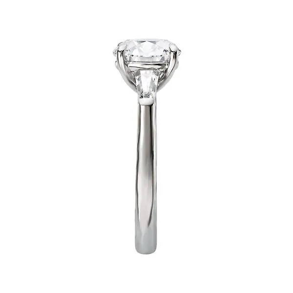 14K White Gold Round Three Stone Engagement Ring Image 3 Koerbers Fine Jewelry Inc New Albany, IN