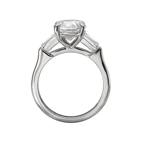 14K White Gold Round Three Stone Engagement Ring Image 4 Koerbers Fine Jewelry Inc New Albany, IN