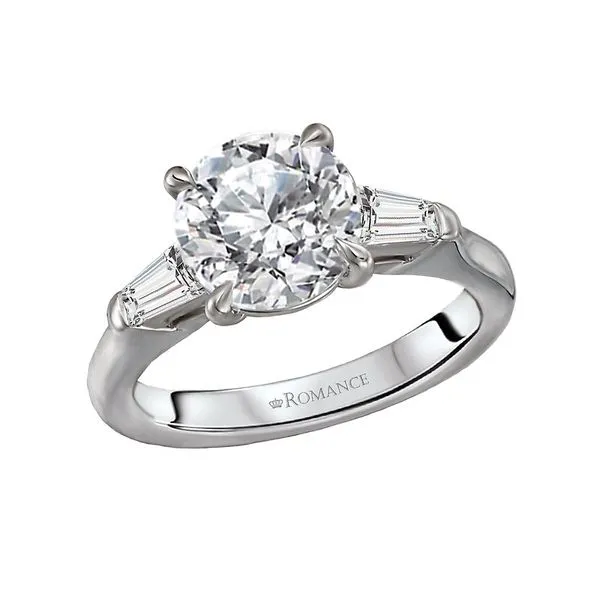 14K White Gold Round Three Stone Engagement Ring Koerbers Fine Jewelry Inc New Albany, IN
