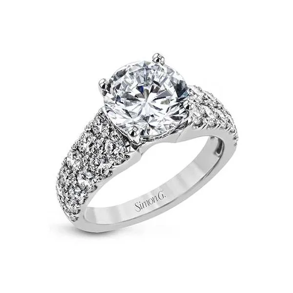 18K White Gold Multi-Row Diamond Engagement Ring Koerbers Fine Jewelry Inc New Albany, IN