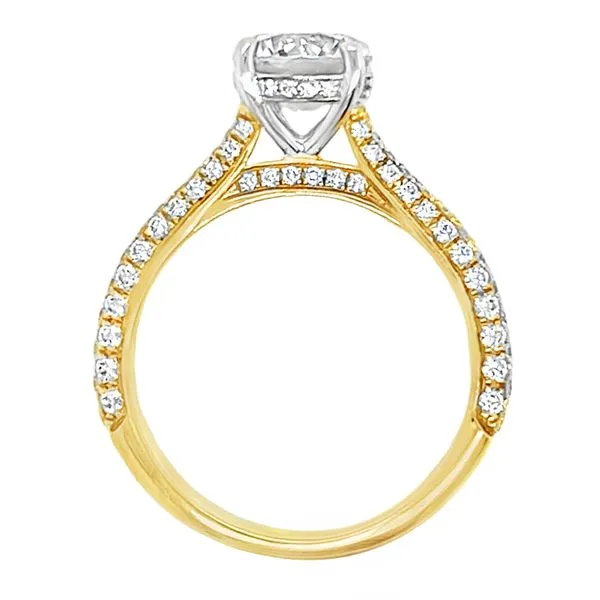 18K  White and Yellow Gold Diamond Engagement Ring Image 2 Koerbers Fine Jewelry Inc New Albany, IN