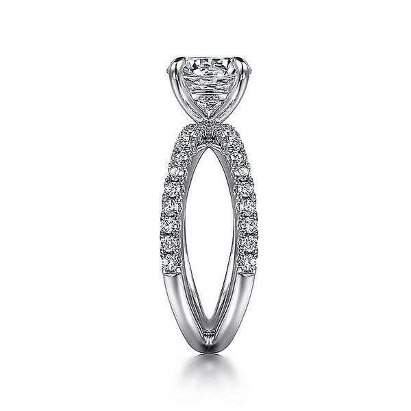 14K White Gold Split Shank Round Diamond Engagement Ring Image 4 Koerbers Fine Jewelry Inc New Albany, IN