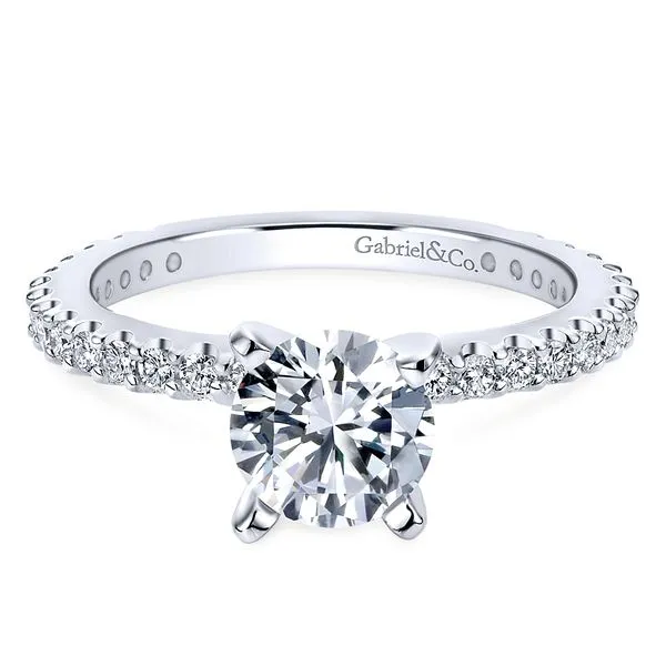 14K White Gold Round Diamond Engagement Ring Koerbers Fine Jewelry Inc New Albany, IN