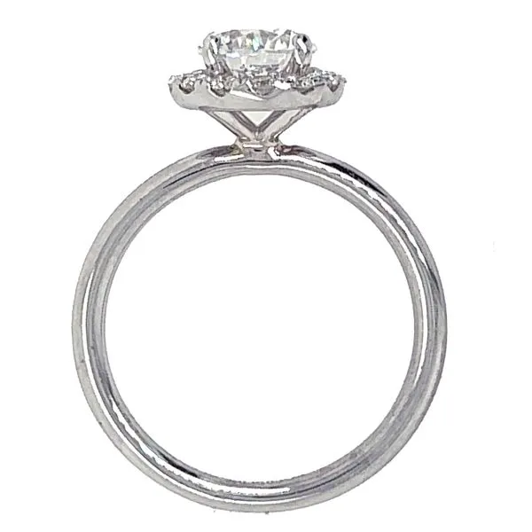 18K Yellow Gold Diamond Halo Engagement Ring Image 2 Koerbers Fine Jewelry Inc New Albany, IN