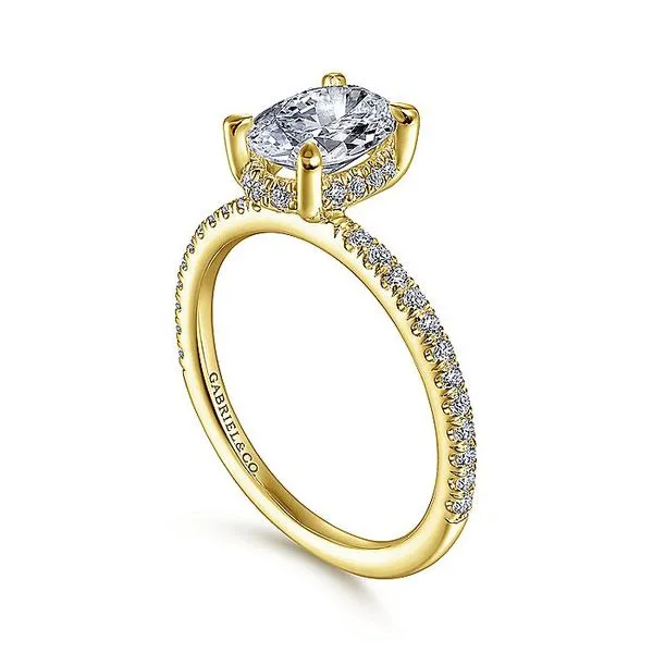 14K Yellow Gold Hidden Halo Oval Diamond Engagement Ring Image 3 Koerbers Fine Jewelry Inc New Albany, IN