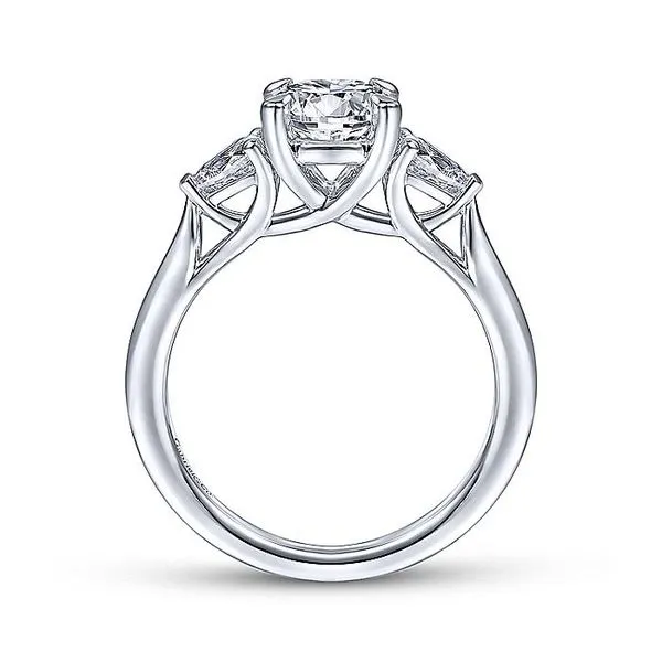14K White Gold Round 3 Stone Diamond Engagement Ring Image 2 Koerbers Fine Jewelry Inc New Albany, IN