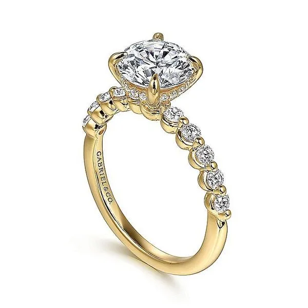 14K Yellow Gold Round Diamond Engagement Ring Image 3 Koerbers Fine Jewelry Inc New Albany, IN