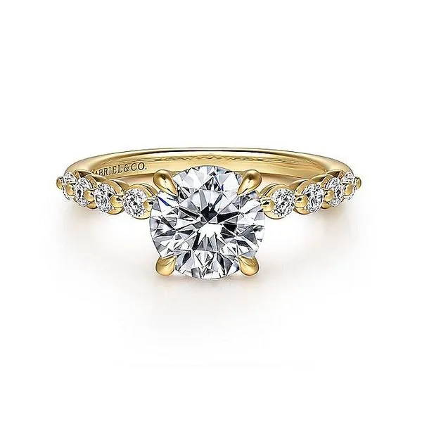 14K Yellow Gold Round Diamond Engagement Ring Koerbers Fine Jewelry Inc New Albany, IN