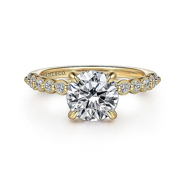 14K Yellow Gold Round Diamond Engagement Ring Koerbers Fine Jewelry Inc New Albany, IN