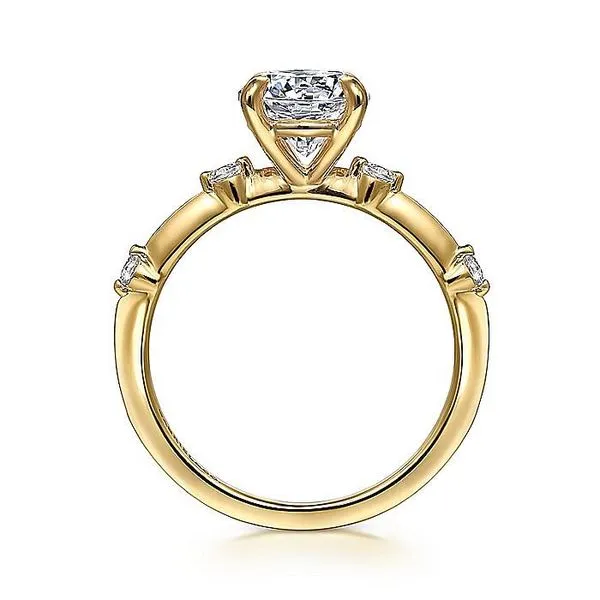 14K Yellow Gold Single Row Semi Mount Engagement Ring Image 2 Koerbers Fine Jewelry Inc New Albany, IN