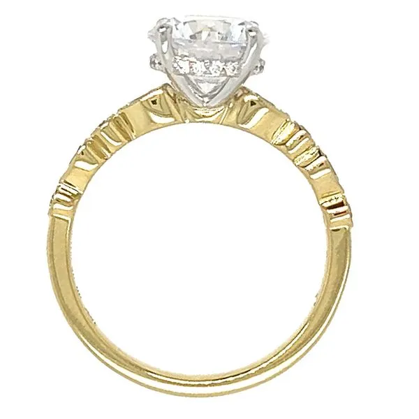 18K Yellow Gold Single Row Engagement Ring Image 2 Koerbers Fine Jewelry Inc New Albany, IN