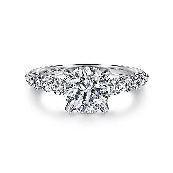 14K White Gold Round Diamond Engagement Ring Koerbers Fine Jewelry Inc New Albany, IN