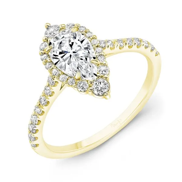 14K Yellow Gold Pear Diamond Engagement Ring Koerbers Fine Jewelry Inc New Albany, IN