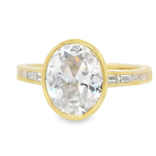 18K Yellow Gold Oval Diamond Engagement Ring Koerbers Fine Jewelry Inc New Albany, IN