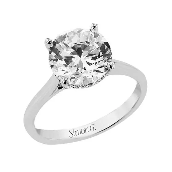 18K White Gold Hidden Halo Engagement Ring Koerbers Fine Jewelry Inc New Albany, IN
