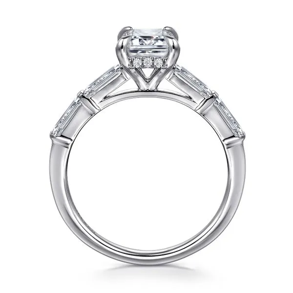 14K White Gold Emerald Cut Diamond Engagement Ring Image 2 Koerbers Fine Jewelry Inc New Albany, IN