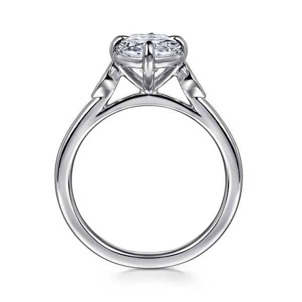 14K White Gold Oval Three Stone Diamond Engagement Ring Image 2 Koerbers Fine Jewelry Inc New Albany, IN