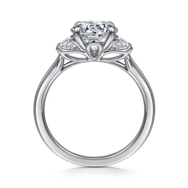 14K White Gold Round Three Stone Diamond Engagement Ring Image 2 Koerbers Fine Jewelry Inc New Albany, IN