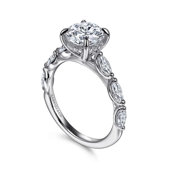 14K White Gold Round Diamond Engagement Ring Image 3 Koerbers Fine Jewelry Inc New Albany, IN