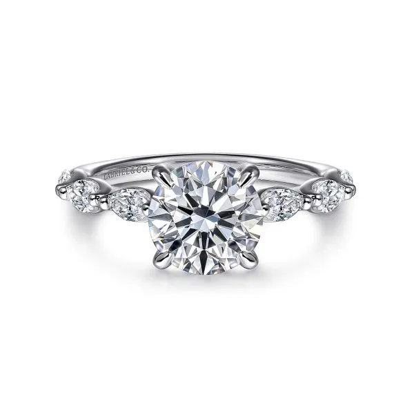 14K White Gold Round Diamond Engagement Ring Koerbers Fine Jewelry Inc New Albany, IN