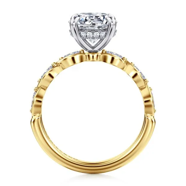 14K White and Yellow Gold Round Diamond Engagement Ring Image 2 Koerbers Fine Jewelry Inc New Albany, IN