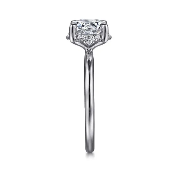 14K White Gold Round Hidden Halo Diamond Engagement Ring Image 4 Koerbers Fine Jewelry Inc New Albany, IN