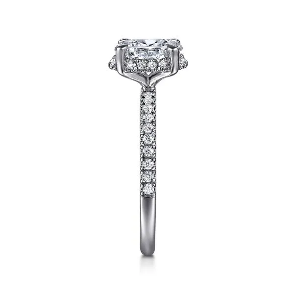 14K White Gold Oval Hidden Halo Diamond Engagement Ring Image 4 Koerbers Fine Jewelry Inc New Albany, IN