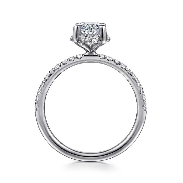 14K White Gold Oval Hidden Halo Diamond Engagement Ring Image 2 Koerbers Fine Jewelry Inc New Albany, IN